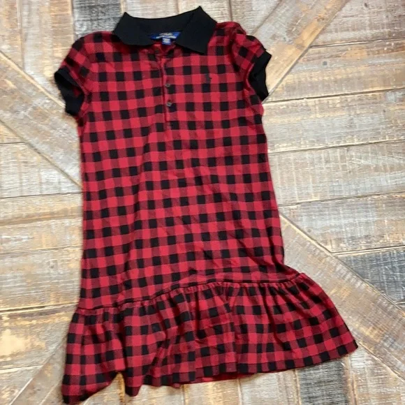 Polo Ralph Lauren plaid dress. Red/black. So adorable. Size 8-10. - Picture 1 of 5
